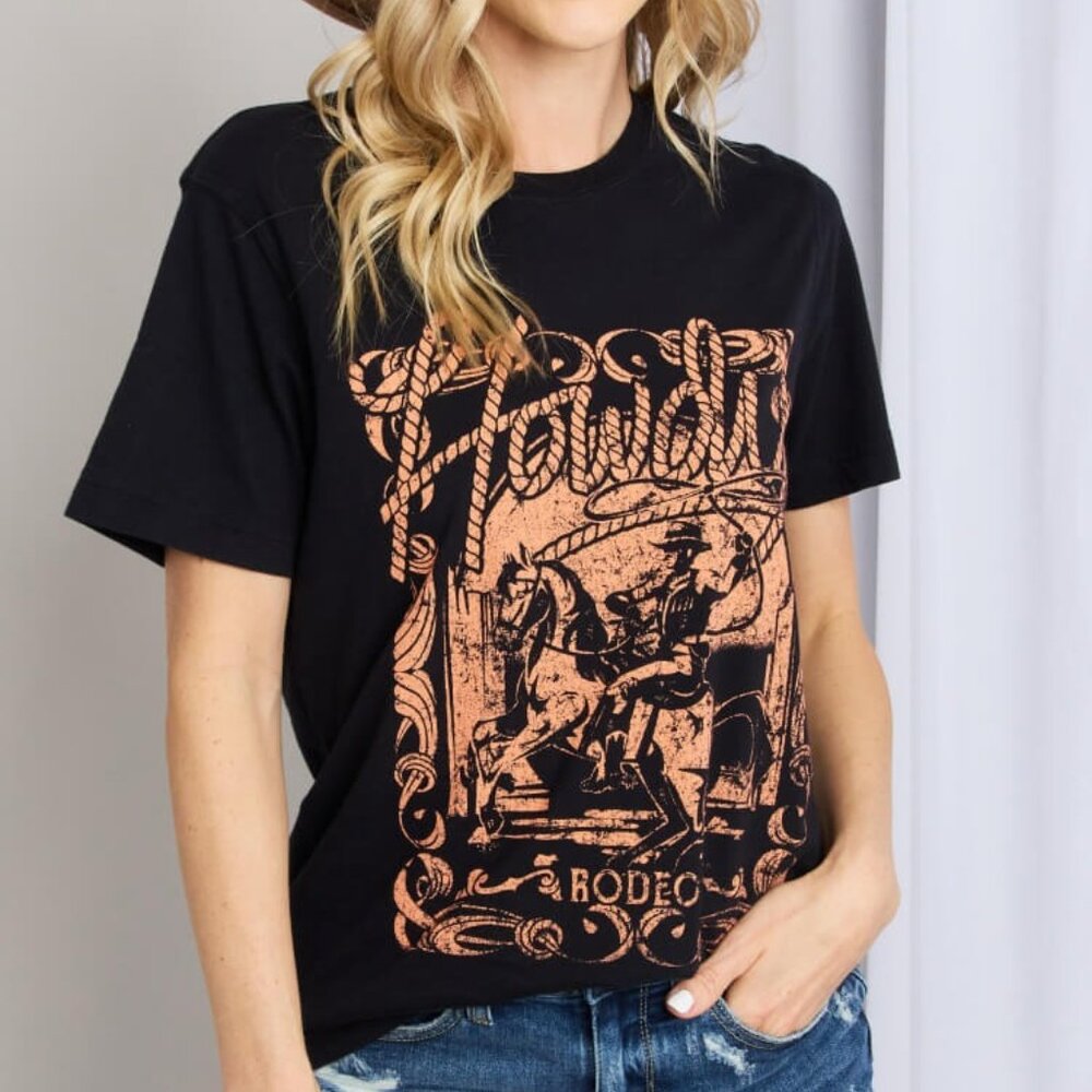 NWT mineB Full Size Graphic Round Neck Tee